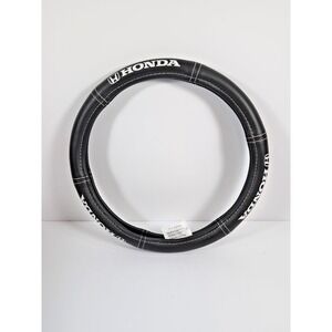 Car Truck SUV Steering Wheel Cover Honda Logo Black White Stitch Plasticolor Inc